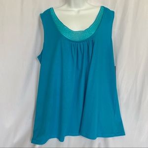Laura Scott NWT Teal size 1X